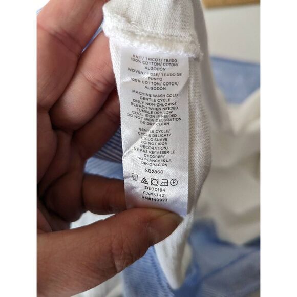 Loft Womens Top Layered Ruffled Hem Cap Sleeve White Medium Petite - Picture 8 of 8